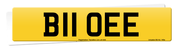 Registration number B11 OEE